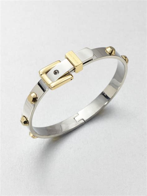 michael kors astor buckle bangle two tone|Michael Kors Astor Buckle Bangle .